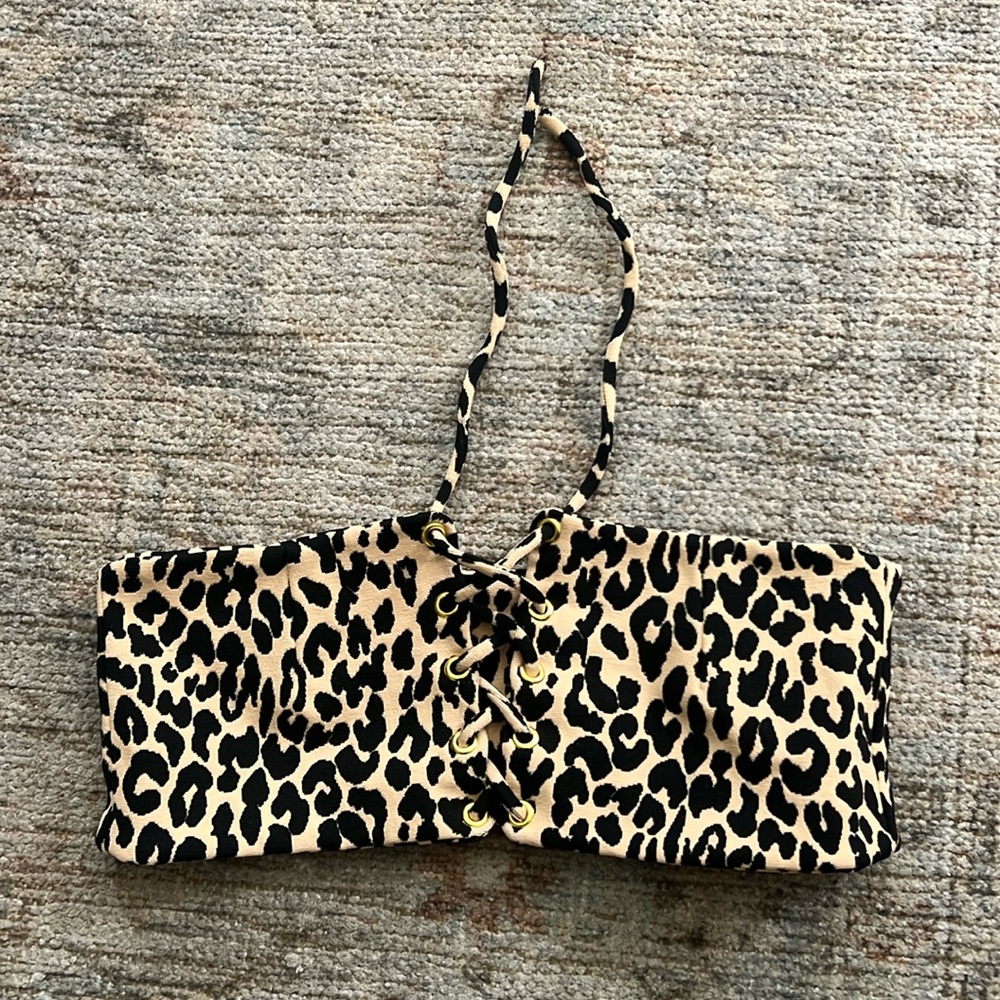 Montce Leopard Print Bikini Top